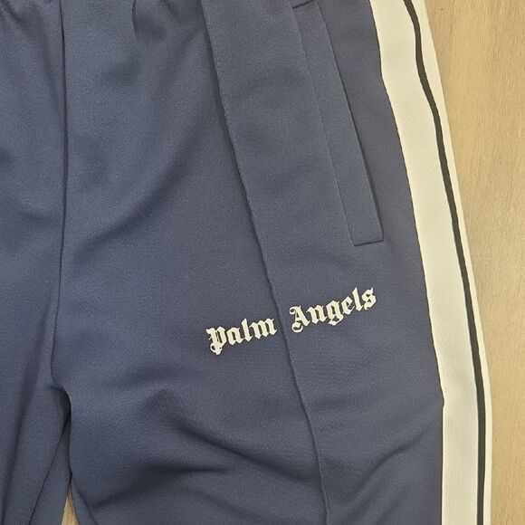 Palm Angels Navy Joggers with White Stripes - Picture 3 of 10